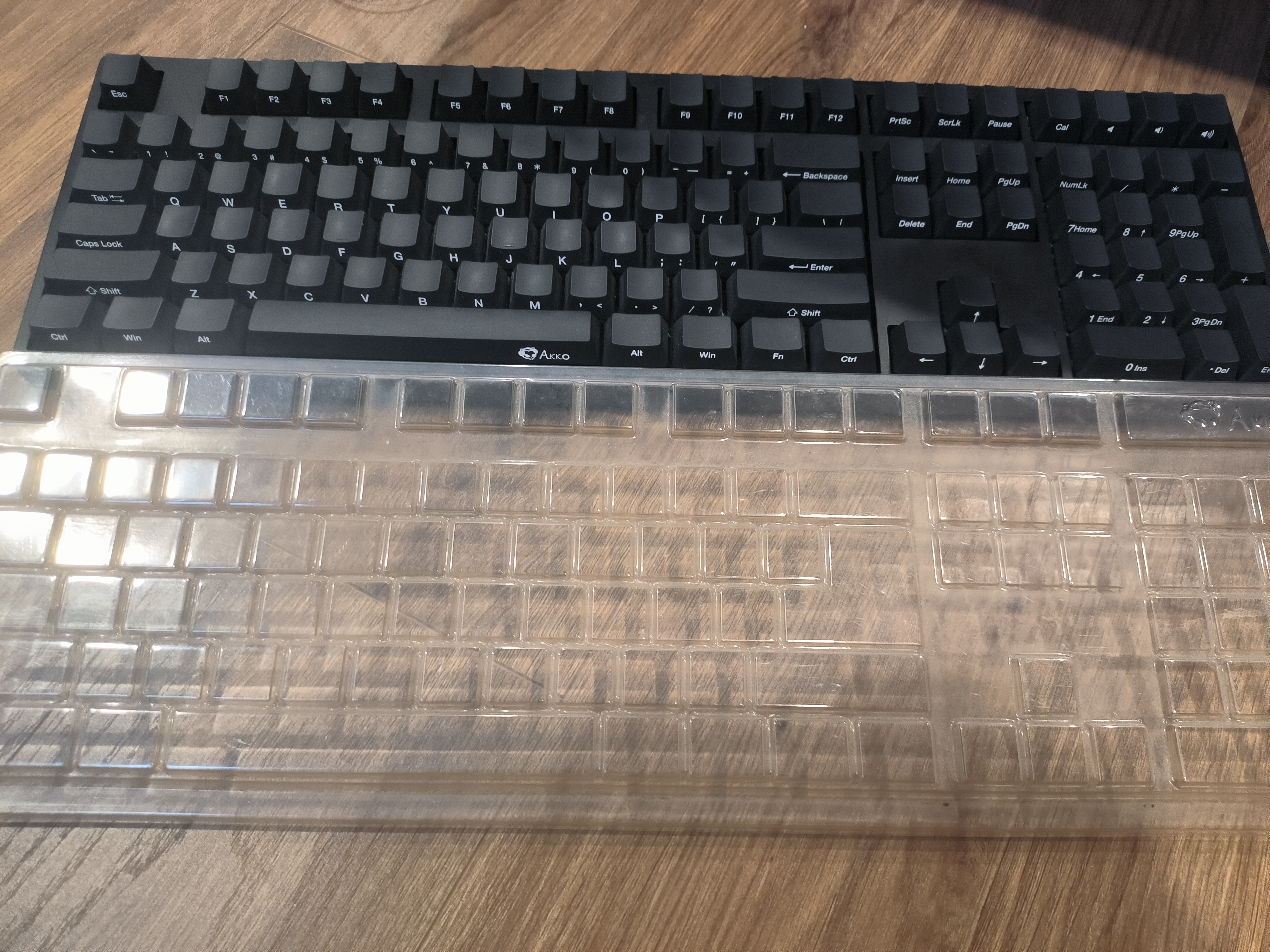 my keyboard and its plastic cover